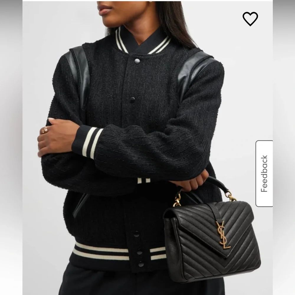 Saint Laurent Black Quilted Leather Shoulder Bag with Gold Hardware - Picture 13 of 15